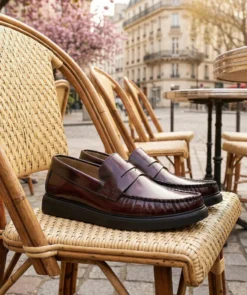 finsburyshoes shop Mocassins EDUARDO Bordeaux Lisse*Homme Nouveautés|Toutes Les Chaussures