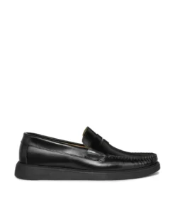finsburyshoes shop Mocassins EDUARDO Noir Lisse*Homme Nouveautés|Toutes Les Chaussures
