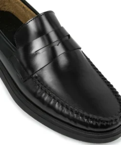 finsburyshoes shop Mocassins EDUARDO Noir Lisse*Homme Nouveautés|Toutes Les Chaussures