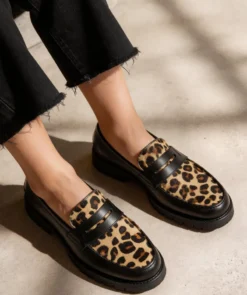 finsburyshoes shop Mocassins LILOU Gomme Léopard*Femme Nouveautés|Mocassins & Derbies