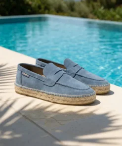 Finsbury Shoes Mocassins NEVADA Daim Bleu*Homme Nouveautés|Toutes Les Chaussures