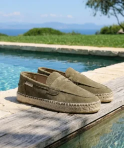 Finsbury Shoes Mocassins NEVADA Daim Olive*Homme Nouveautés|Toutes Les Chaussures