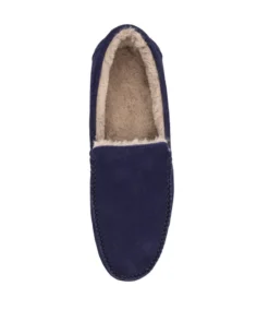 finsburyshoes shop Pantoufle Fourrée HOMS Daim Bleu Marine* Toutes Les Chaussures|Chaussures Casual