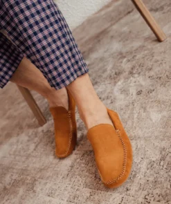 finsburyshoes shop Pantoufle Fourrée HOMS Daim Marron Clair* Toutes Les Chaussures|Chaussures Casual