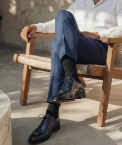 finsburyshoes shop Richelieu VASCO Bleu Nuit*Homme Grandes Tailles|Toutes Les Chaussures