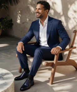 finsburyshoes shop Richelieu VASCO Bleu Nuit*Homme Grandes Tailles|Toutes Les Chaussures