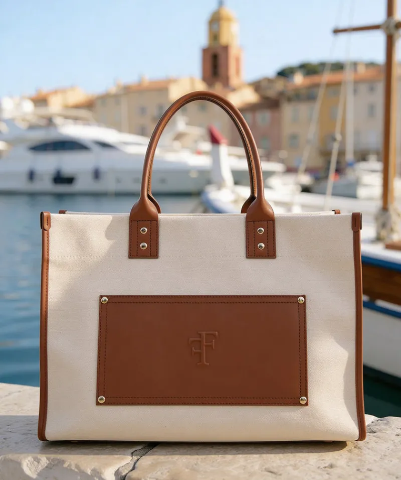 finsburyshoes shop Sac Cabas FF45 Sable*Femme Sacs|Tous Les Accessoires