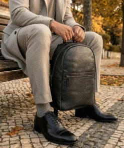 finsburyshoes shop Sac à Dos en Cuir Grainé Noir*Homme Maroquinerie|Tous Les Accessoires
