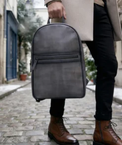 finsburyshoes shop Sac à Dos en Cuir Patiné Gris*Homme Maroquinerie|Tous Les Accessoires