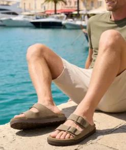finsburyshoes shop Sandale DIEGO Daim Olive*Homme Sandales|Toutes Les Chaussures