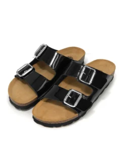 finsburyshoes shop Sandales Aurélie Vernis Noir*Femme Sandales|Tous Les Souliers