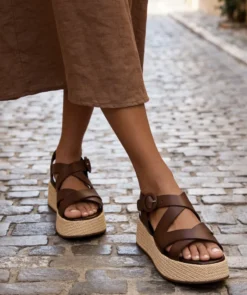 Finsbury Shoes Sandales BRIGITTE Brun*Femme Nouveautés|Sandales