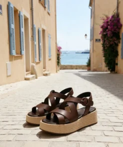 Finsbury Shoes Sandales BRIGITTE Brun*Femme Nouveautés|Sandales