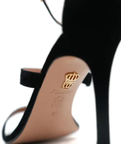 finsburyshoes shop Sandales ELSA Veau Velours Noir* Boots & Bottines|Tous Les Souliers