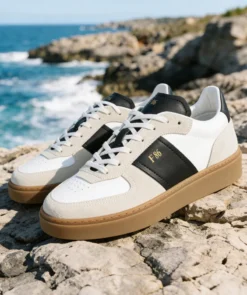 finsburyshoes shop Sneakers ALEXIS Noir et Blanc*Homme Nouveautés|Toutes Les Chaussures