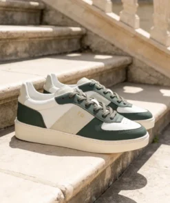 finsburyshoes shop Sneakers ALEXIS Vert et Blanc*Homme Nouveautés|Toutes Les Chaussures