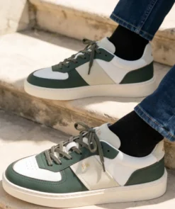 finsburyshoes shop Sneakers ALEXIS Vert et Blanc*Homme Nouveautés|Toutes Les Chaussures