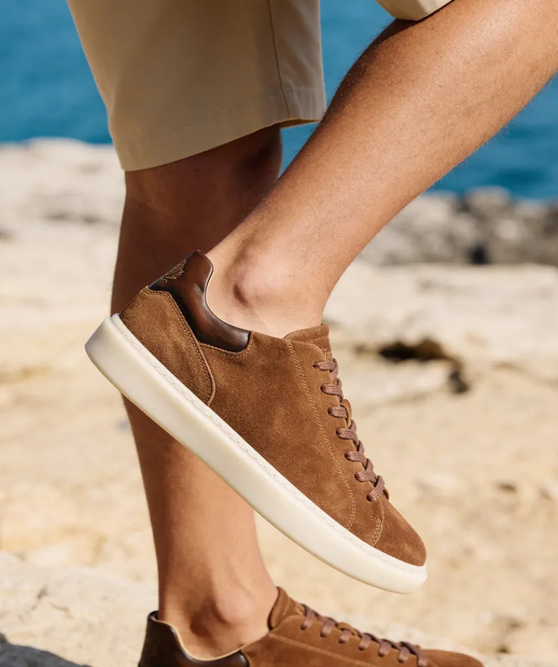 finsburyshoes shop Sneakers DAYTONA Daim Camel*Homme Toutes Les Chaussures|Chaussures Casual