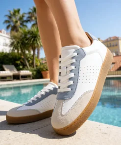 finsburyshoes shop Sneakers JANE Ciel et Blanc*Femme Baskets & Sneakers|Tous Les Souliers
