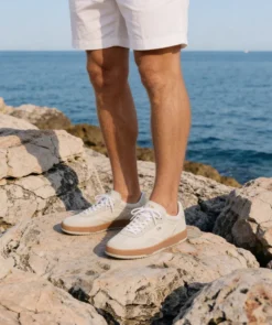 finsburyshoes shop Sneakers JULES Blanc Bi Matière*Homme Nouveautés|Toutes Les Chaussures
