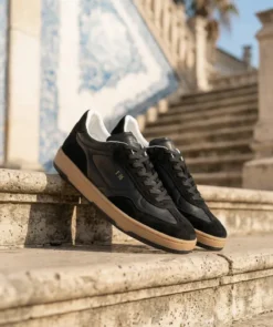 finsburyshoes shop Sneakers JULES Noir Bi Matière*Homme Nouveautés|Toutes Les Chaussures