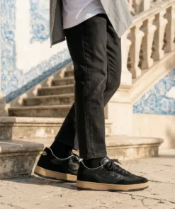finsburyshoes shop Sneakers JULES Noir Bi Matière*Homme Nouveautés|Toutes Les Chaussures