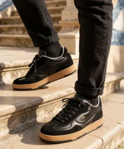 finsburyshoes shop Sneakers JULES Noir Bi Matière*Homme Nouveautés|Toutes Les Chaussures