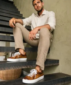 finsburyshoes shop Sneakers JULIAN Marron Patiné* Maroquinerie|Tous Les Accessoires