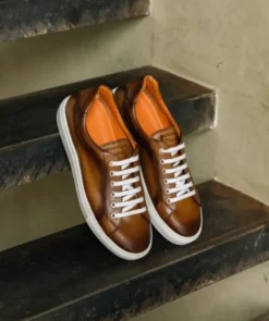 finsburyshoes shop Sneakers JULIAN Marron Patiné* Maroquinerie|Tous Les Accessoires
