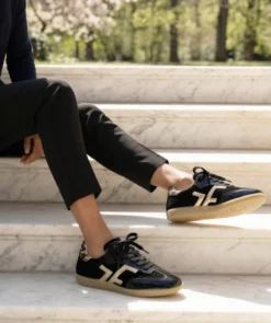 finsburyshoes shop Sneakers MATHILDE Noir Léopard*Femme Nouveautés|Baskets & Sneakers