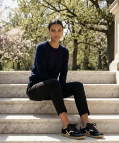 finsburyshoes shop Sneakers MATHILDE Noir Léopard*Femme Nouveautés|Baskets & Sneakers