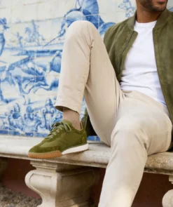Finsbury Shoes Sneakers MATHIS Olive*Homme Nouveautés|Semelle Gomme