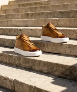 finsburyshoes shop Sneakers Montante MODENA Gold*Homme Semelle Gomme|Toutes Les Chaussures