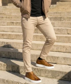 finsburyshoes shop Sneakers Montante MODENA Gold*Homme Semelle Gomme|Toutes Les Chaussures