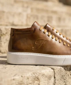 finsburyshoes shop Sneakers Montante MODENA Gold*Homme Semelle Gomme|Toutes Les Chaussures