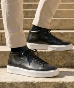 finsburyshoes shop Sneakers Montante MODENA Gris Patiné*Homme Toutes Les Chaussures|Chaussures De Ville