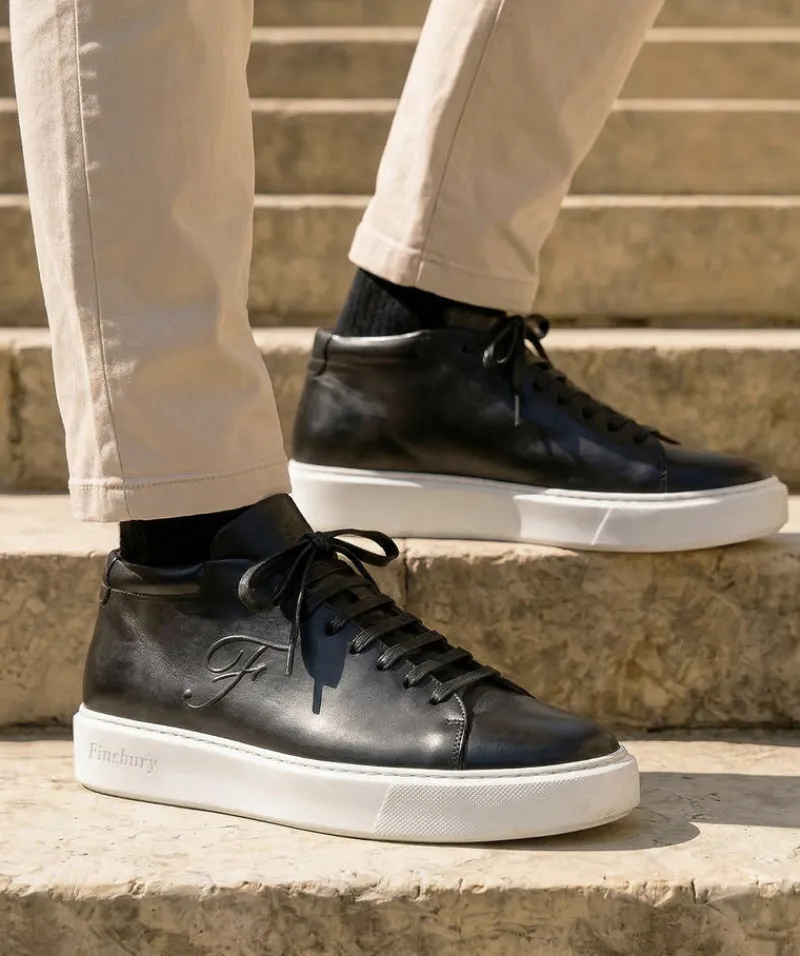 finsburyshoes shop Sneakers Montante MODENA Gris Patiné*Homme Toutes Les Chaussures|Chaussures De Ville