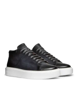 finsburyshoes shop Sneakers Montante MODENA Gris Patiné*Homme Toutes Les Chaussures|Chaussures De Ville