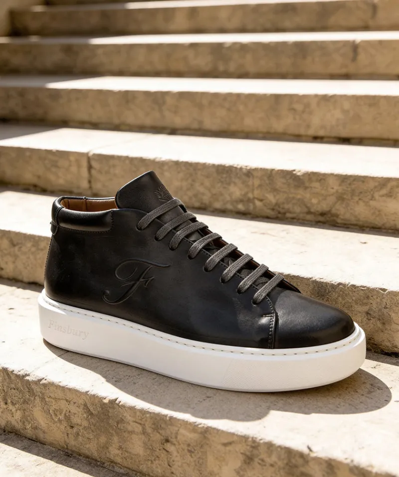 finsburyshoes shop Sneakers Montante MODENA Gris Patiné*Homme Toutes Les Chaussures|Chaussures De Ville