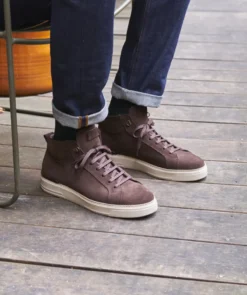 finsburyshoes shop Sneakers Montante RIVA Daim Marron* Toutes Les Chaussures|Chaussures Casual