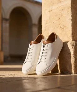 finsburyshoes shop Sneakers MURPHY Grainé Blanc* Toutes Les Chaussures|Chaussures Casual
