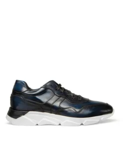 finsburyshoes shop Sneakers PAOLO Bleu Patiné*Homme Toutes Les Chaussures|Chaussures Casual