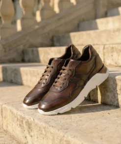 finsburyshoes shop Sneakers PAOLO Marron Patiné*Homme Toutes Les Chaussures|Chaussures Casual