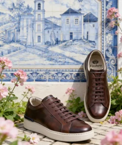 finsburyshoes shop Sneakers RIVA Marron Patiné*Homme Toutes Les Chaussures|Chaussures Casual